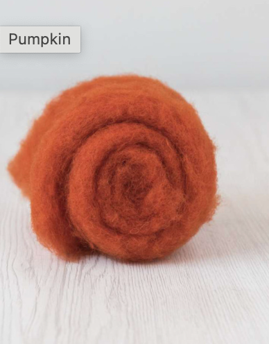 Pumpkin Wool Batt