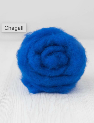 Chagall Blue Wool Batt