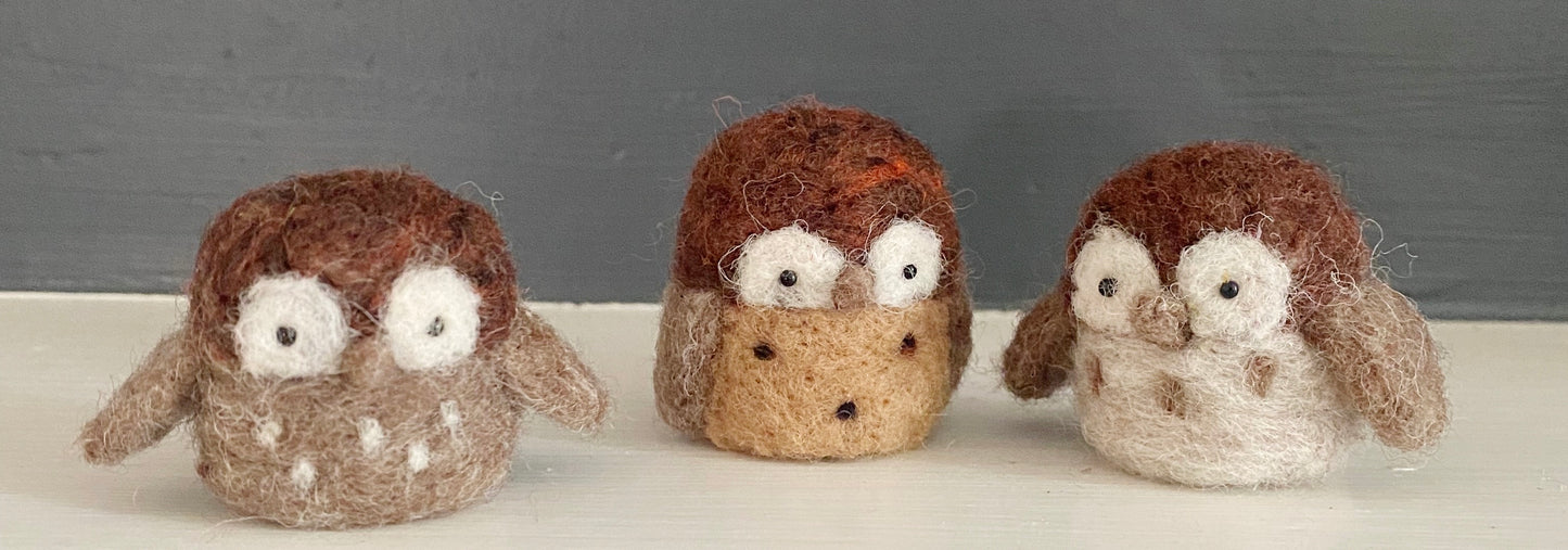 Baby Owl Needle Felting Kit