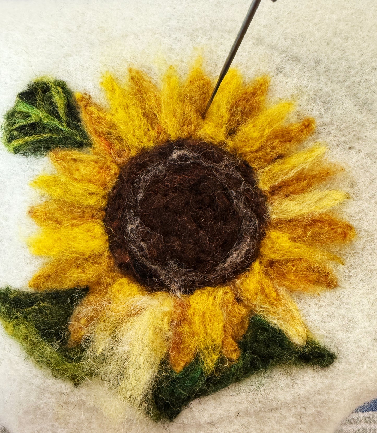Sunflower Wool Needle Felted Painting Class
