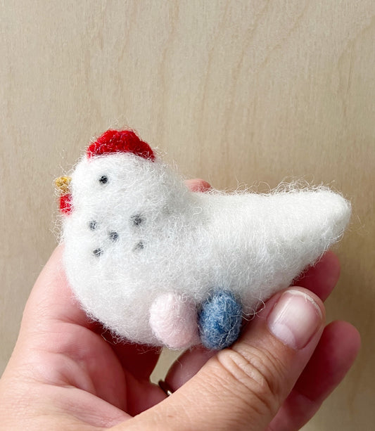 Hen & Eggs Needle Felting Kit