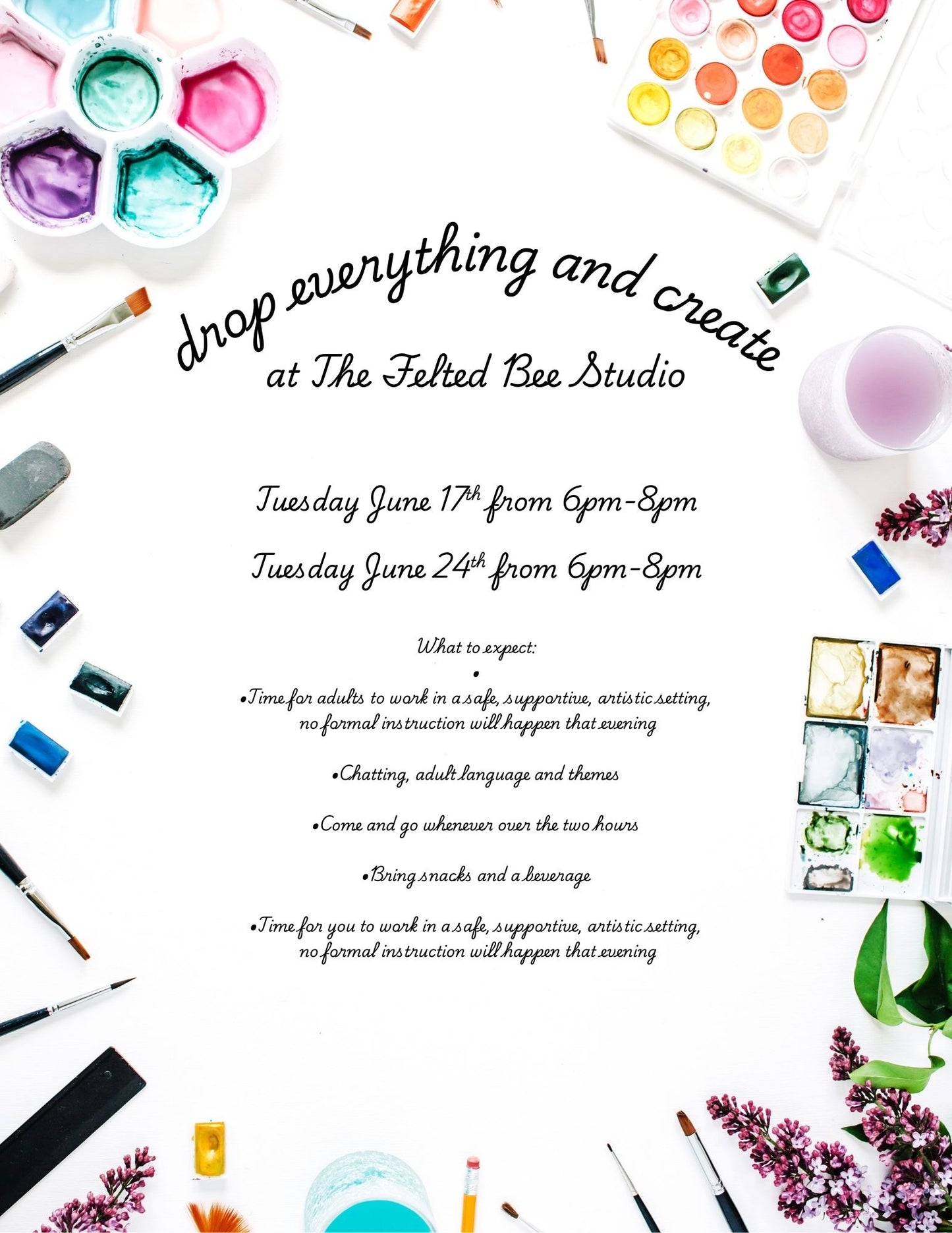 Drop Everything & Create at The Felted Bee Studio