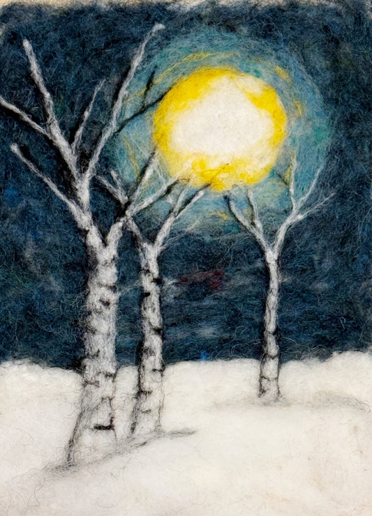 Birch Tree Landscape Wool Painting Class @ The Felted Bee Studio & Gallery