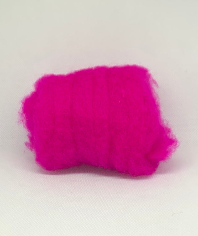 Hot Pink Wool Batt