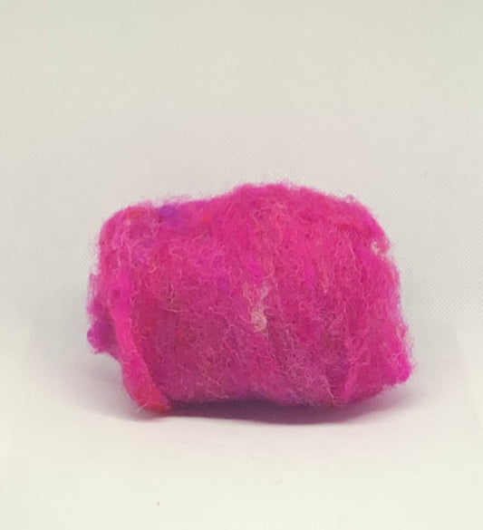 Raspberry Wool Batt