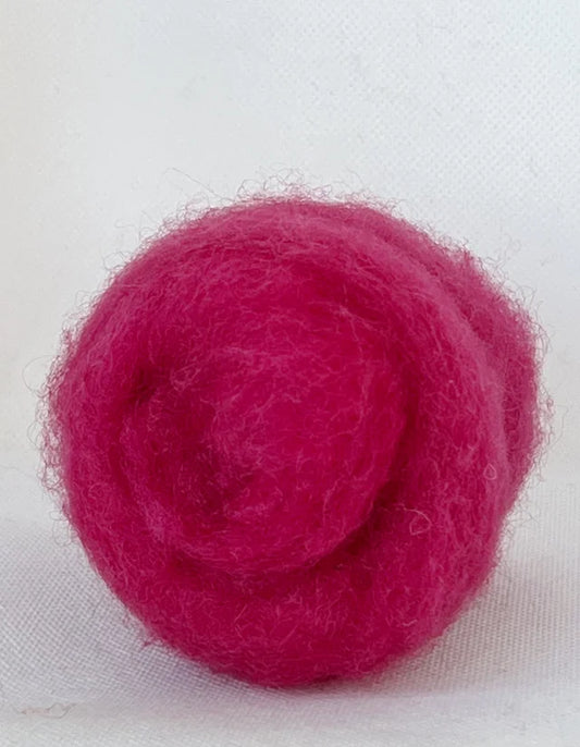 Raspberry Lipstick Wool Batt